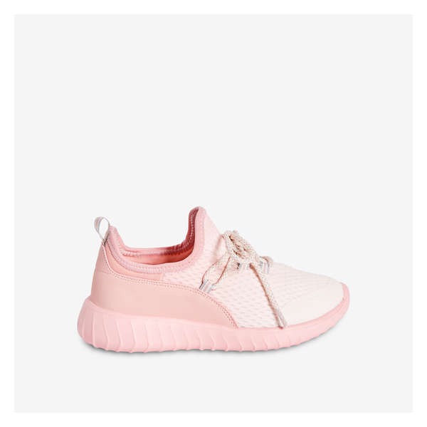 Kid Girls' Lace-Up Sneakers - Light Pink Mix